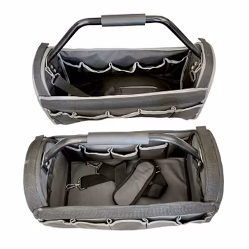 2 st verktygsväskor, Praktisk och slitstark med bärhandtag i metall och avtagbar axelrem