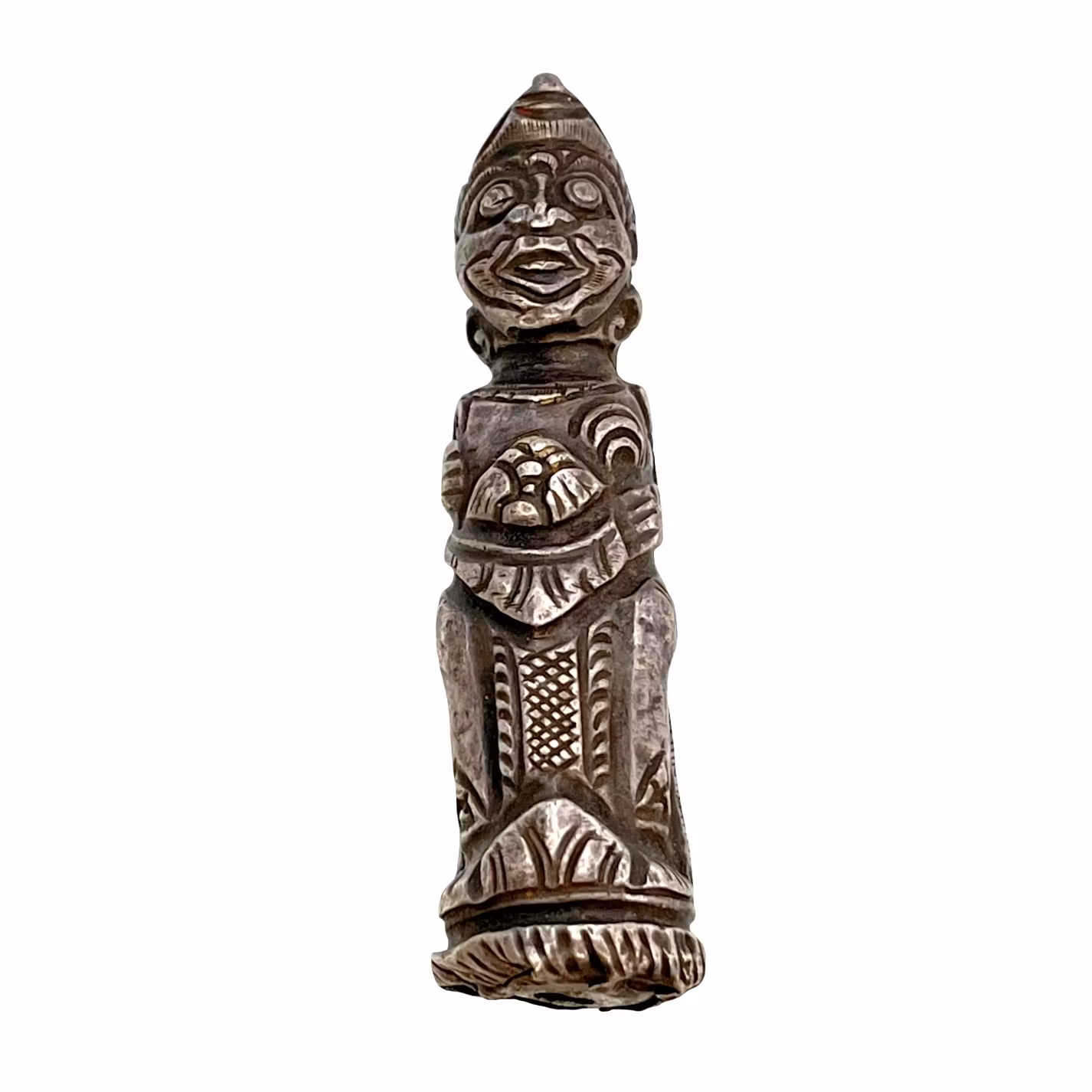 Antique Ethnographic Silver Figure - Asia