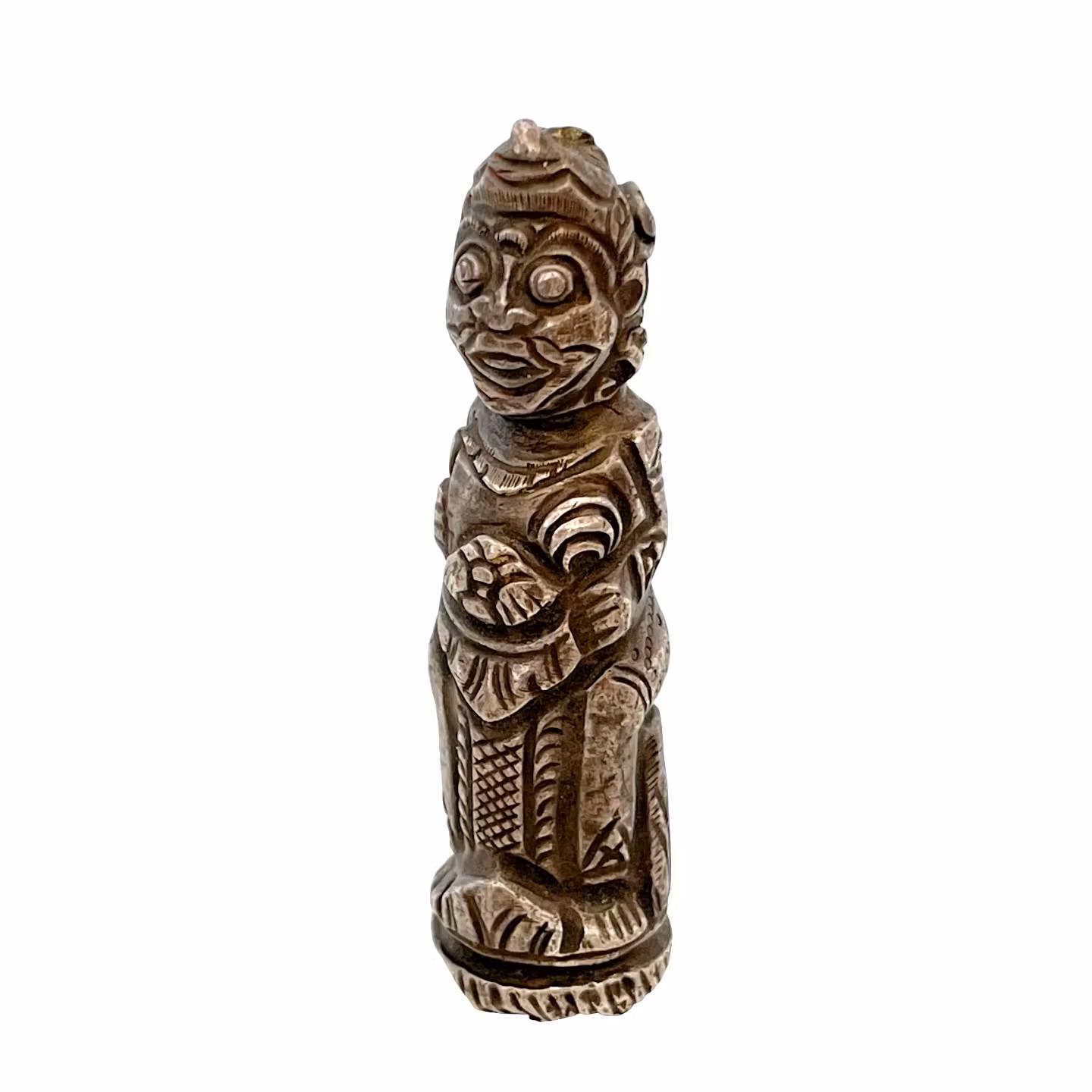 Antique Ethnographic Silver Figure - Asia