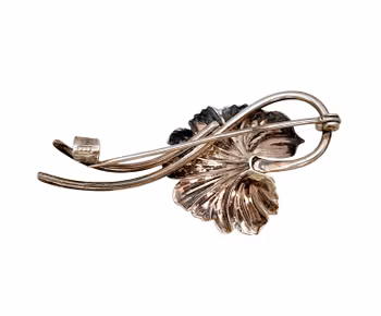 Elegant vintage silverbrosch, Asa-Silver Tage Linde, Falkenberg 1953