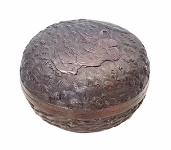 Kina, Qianlong (1735-1796) Märke och period, Lackarbete ask med lock