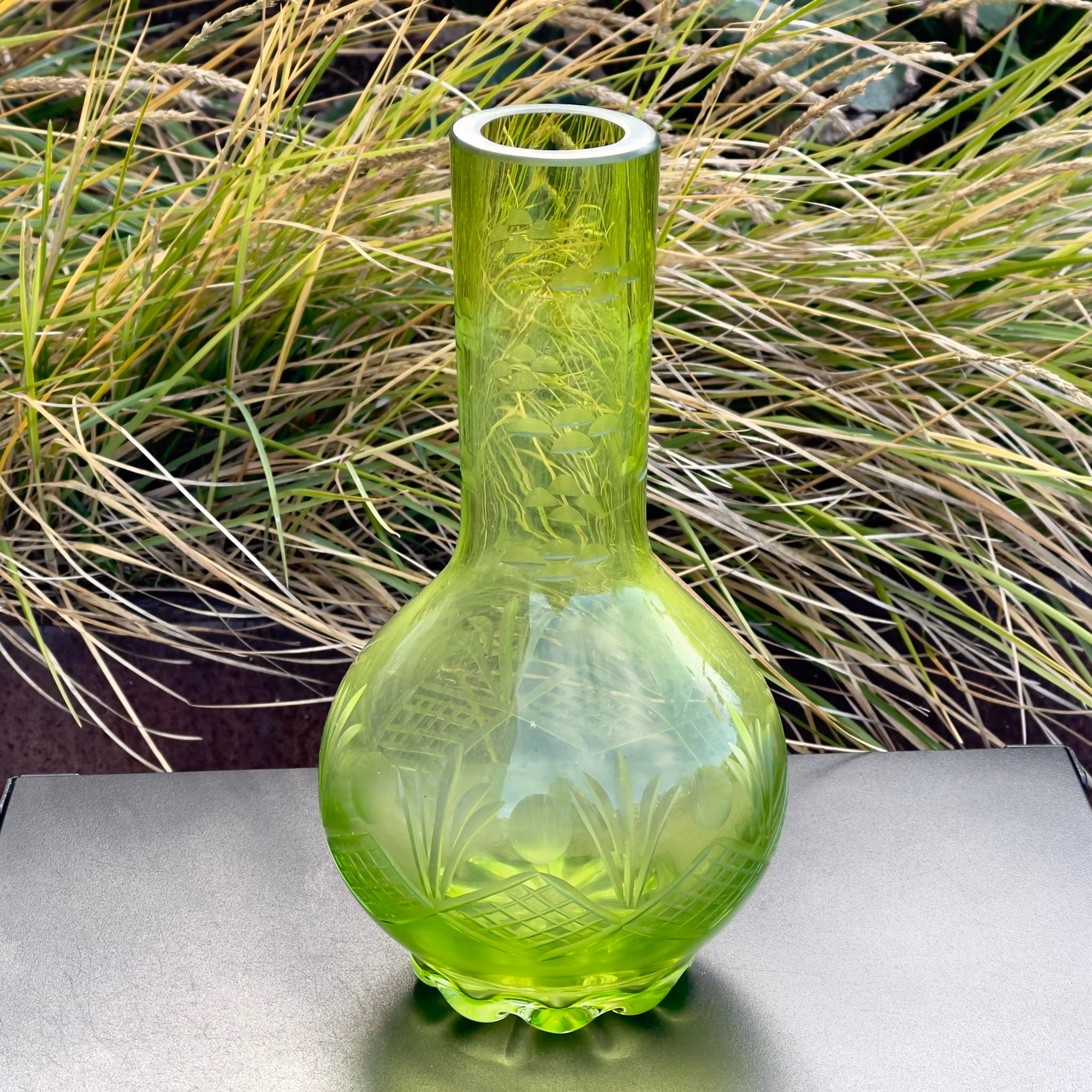 Antik Böhmisk glaskonst från sekelskiftet 1900