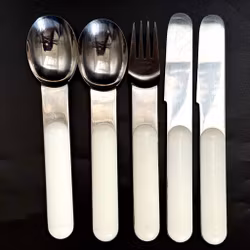 Bodum AG bestik - Bistro serie, 1970'erne, hvid