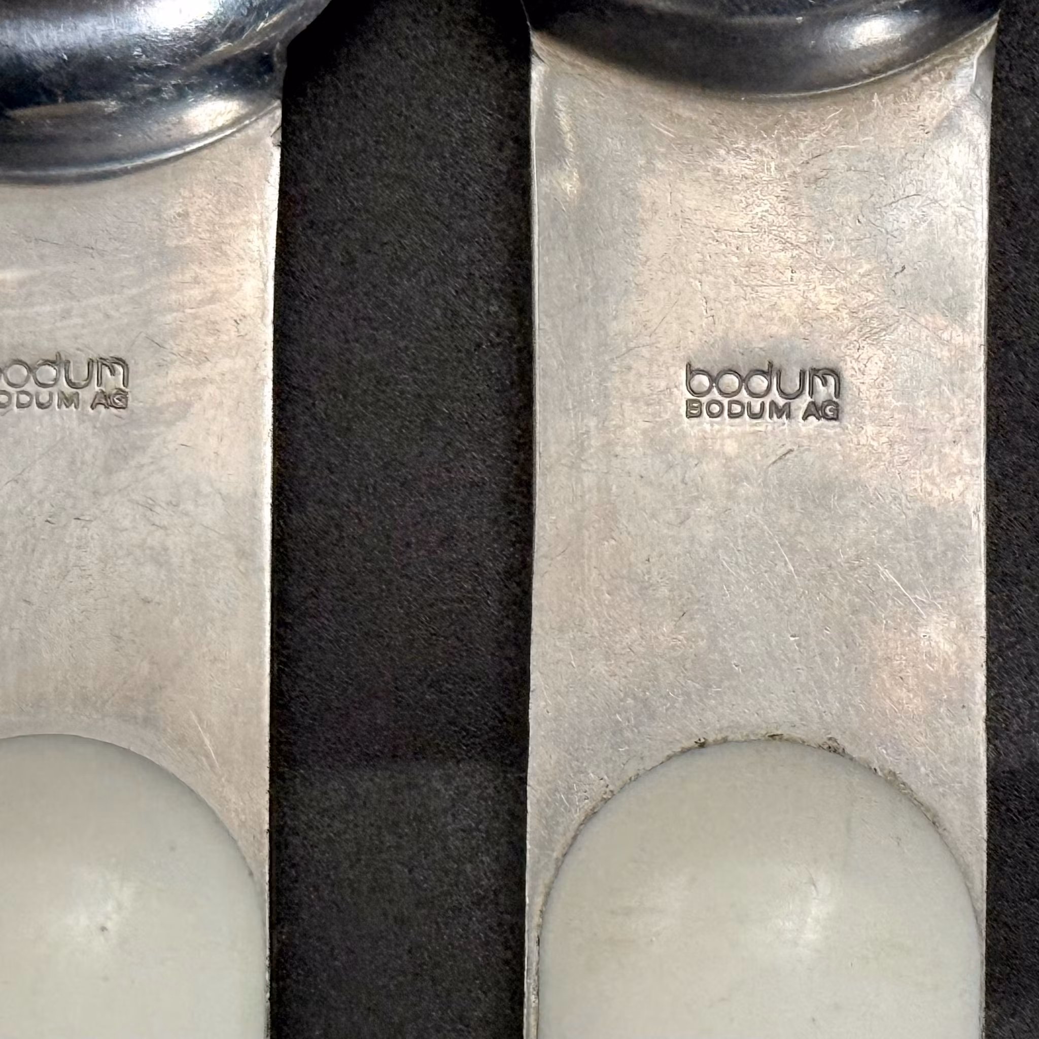 Sztućce Bodum AG - seria Bistro, lata 70-te, kolor biały