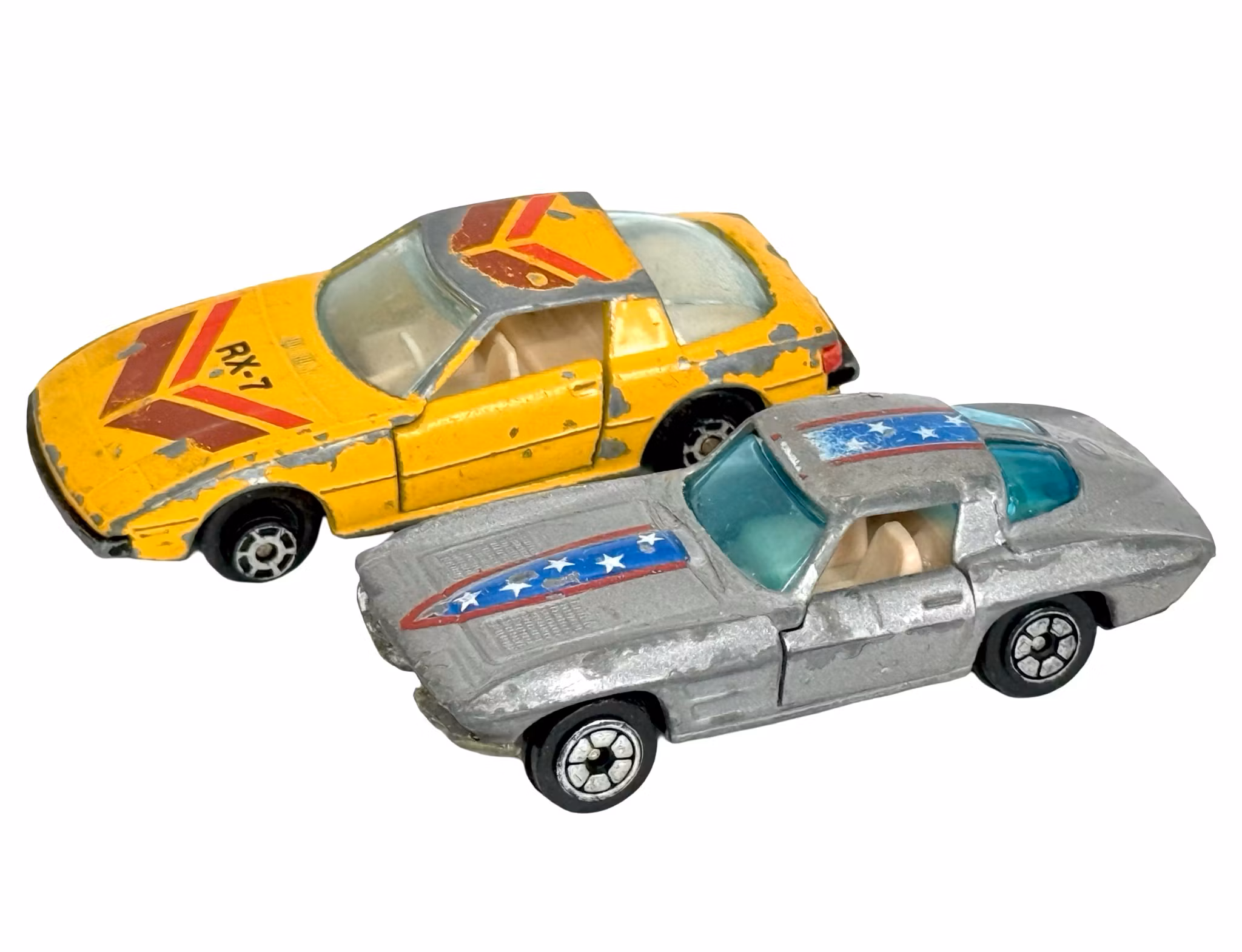 2 st Yatming bilar – Mazda RX-7 & Corvette 1963 – Hong Kong