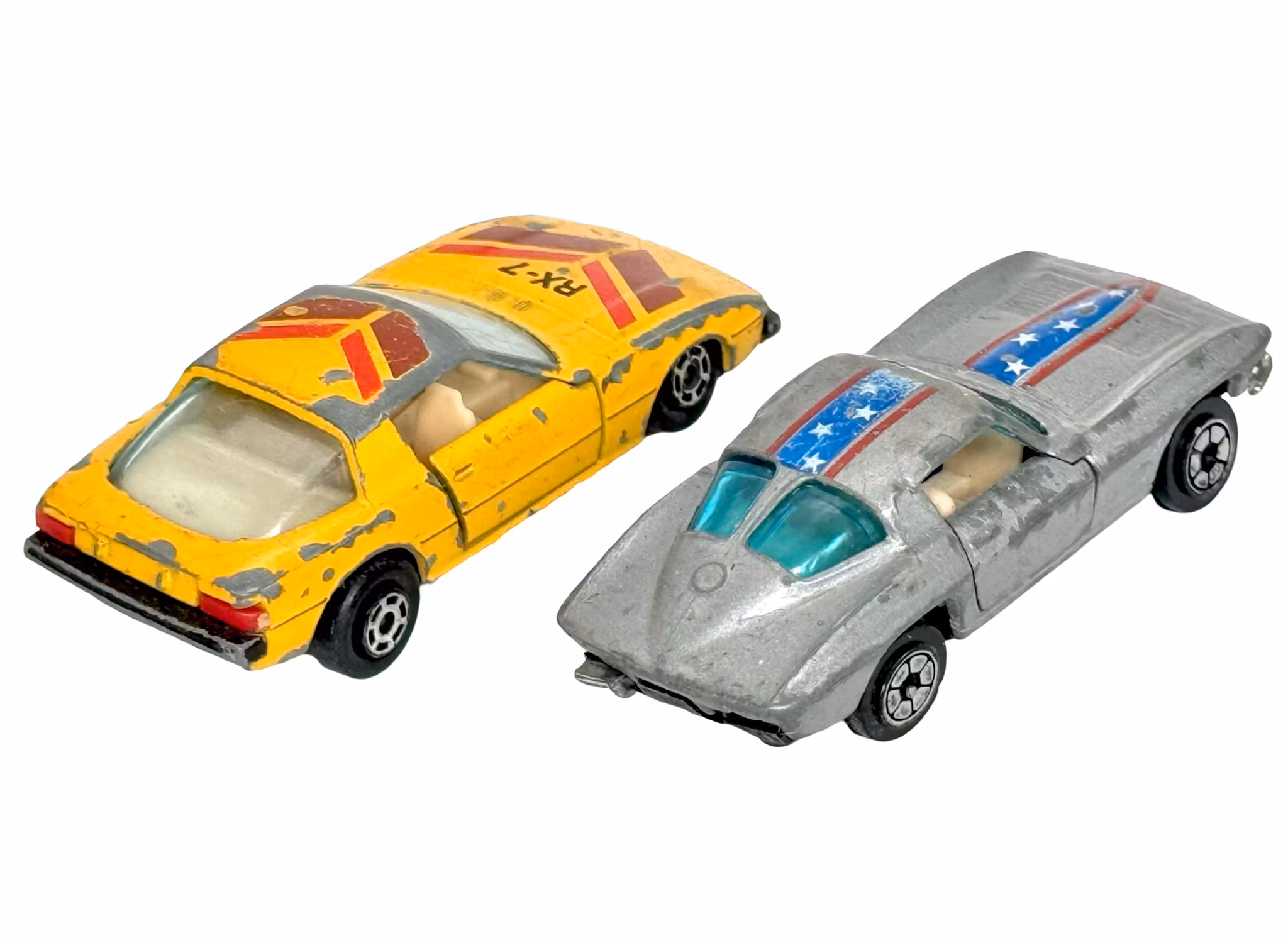 2 st Yatming bilar – Mazda RX-7 & Corvette 1963 – Hong Kong