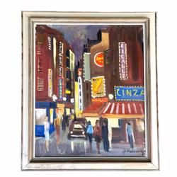 Jack Eichborn –”Paris by Night” / ”Nattliv i staden”– Oljemålning på duk