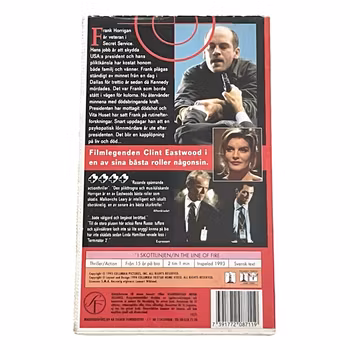 I Skottlinjen (In the Line of Fire, 1993) - VHS video