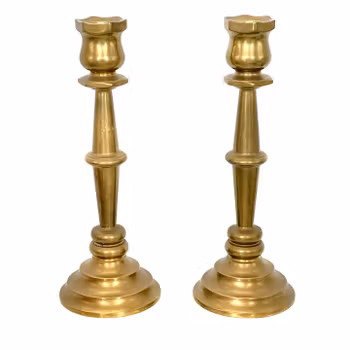 Ljusstakar i massiv mässing med prismor – Design Alf Pålsson