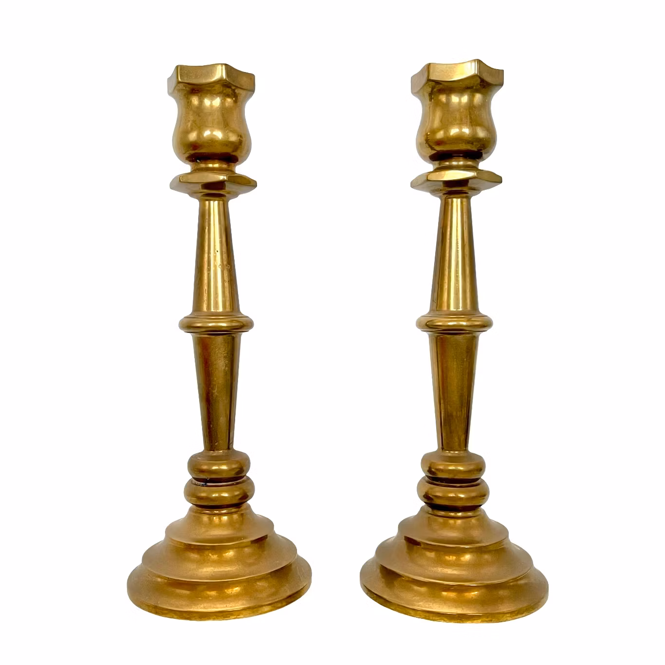 Ljusstakar i massiv mässing med prismor – Design Alf Pålsson