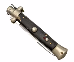 Vintage automatisk kniv italiensk stilet - Hornhåndtag - Rustfrit stål, begyndelsen af det 20. århundrede