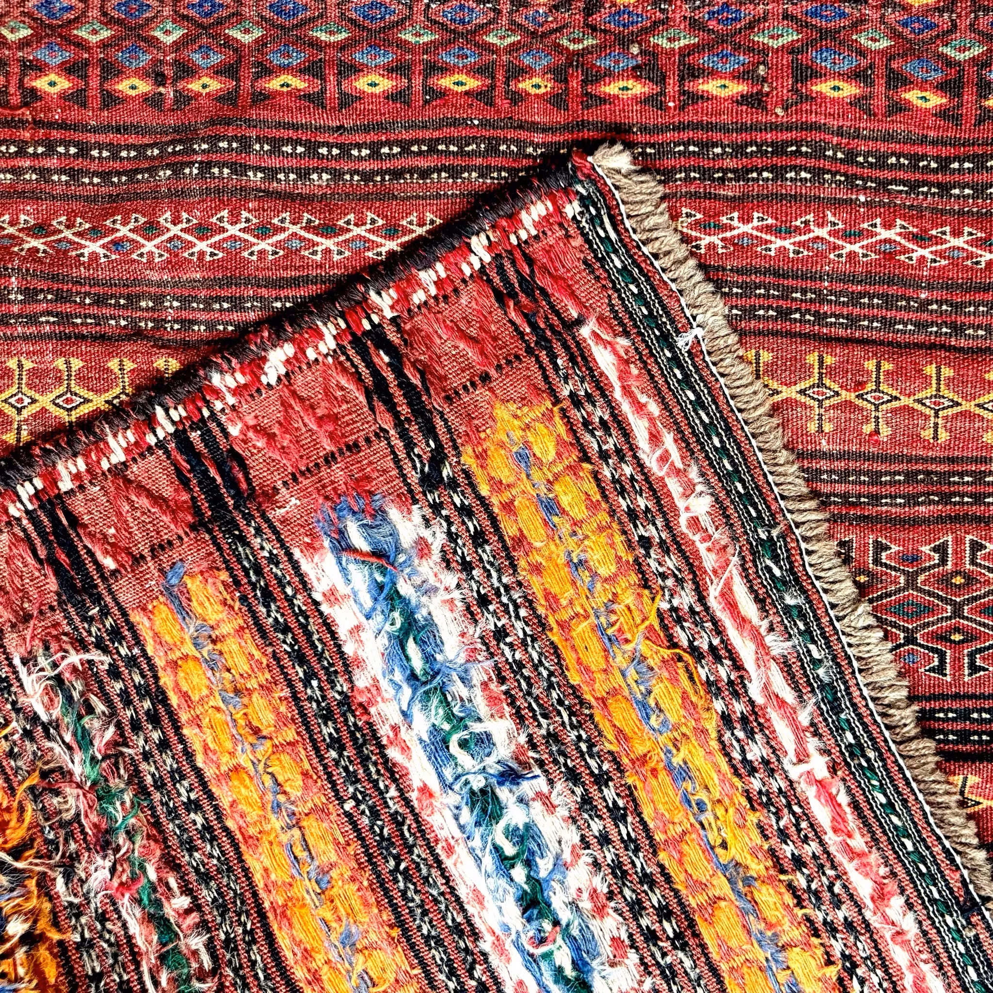 Antik kurdisk matta, ull på ull, tidigt 1900-tal