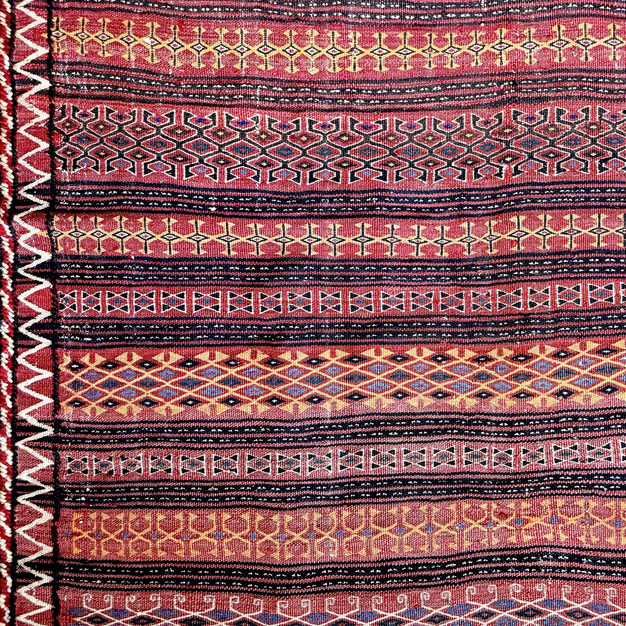 Antik kurdisk matta, ull på ull, tidigt 1900-tal