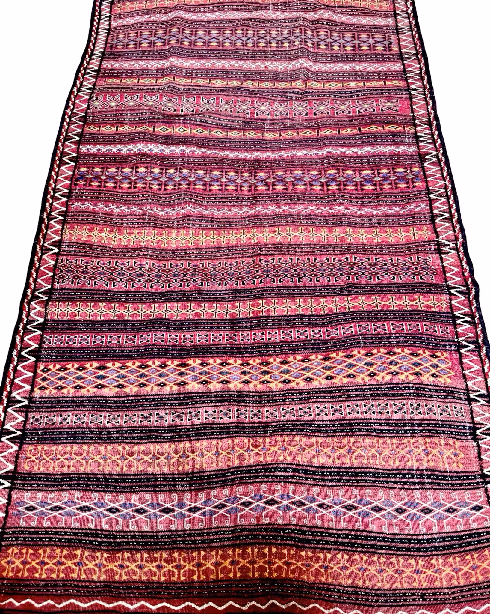 Antik kurdisk matta, ull på ull, tidigt 1900-tal