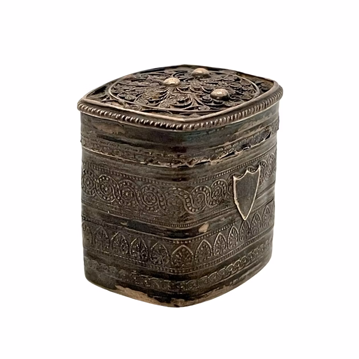 Antik Nederländsk silverdosa - 1800-talet