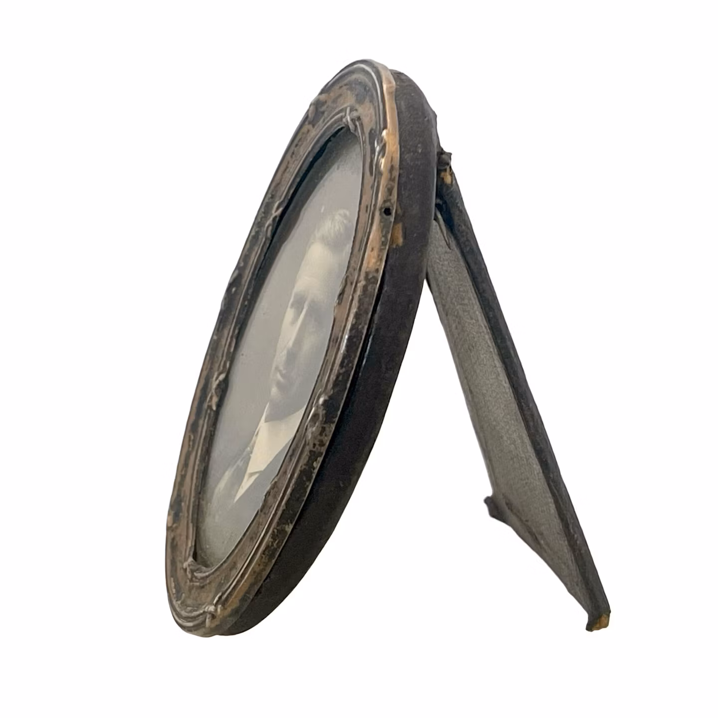 Antik oval fotoram i sterling silver - Birmingham