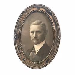 Antik oval fotoramme i sterlingsølv - Birmingham