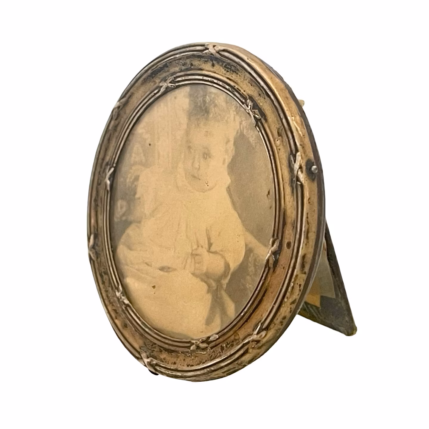 Antik rund fotoram i sterling silver - Birmingham