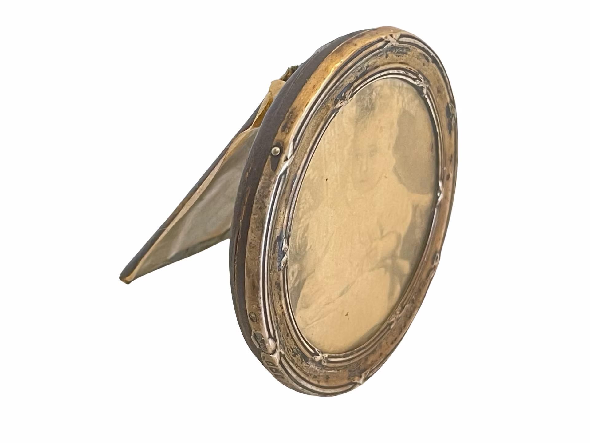 Antik rund fotoram i sterling silver - Birmingham