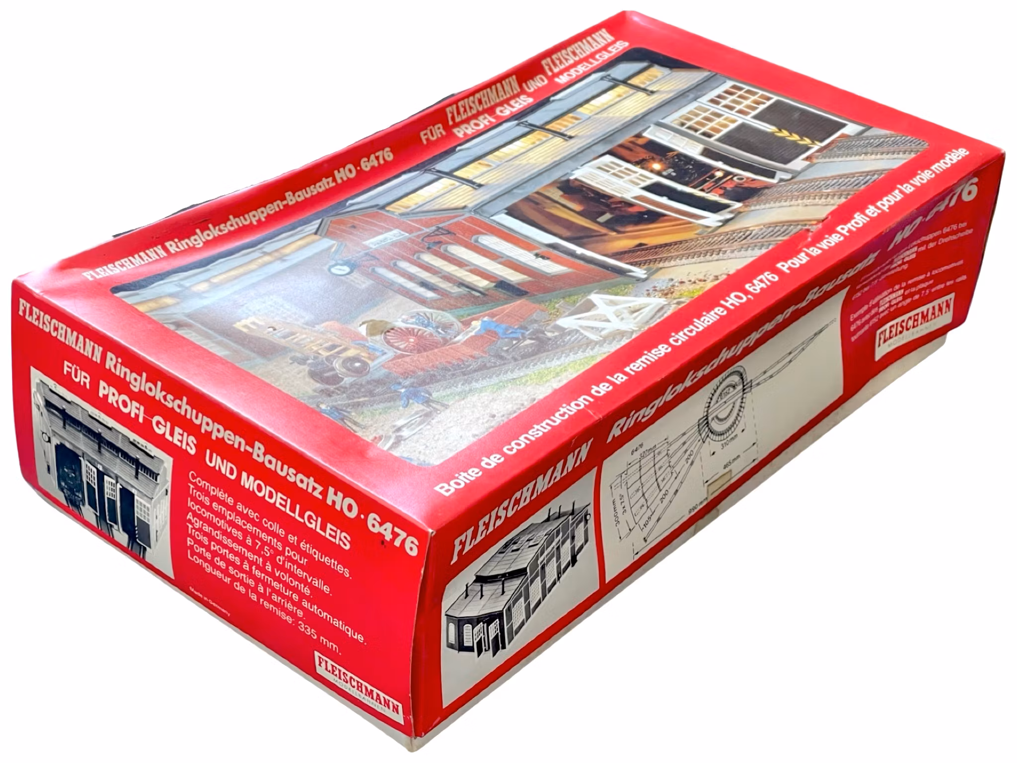 Fleischmann Ringlokschuppen Bausatz HO 6476 - Lokstall i byggsats