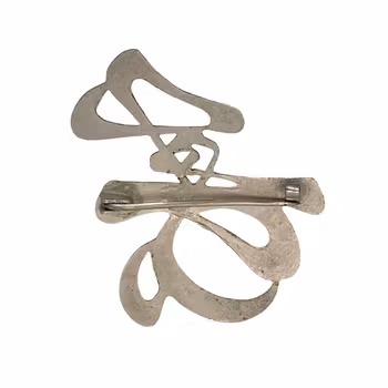 Vintage Brosch - stiliserat kinesiskt tecken för kärlek