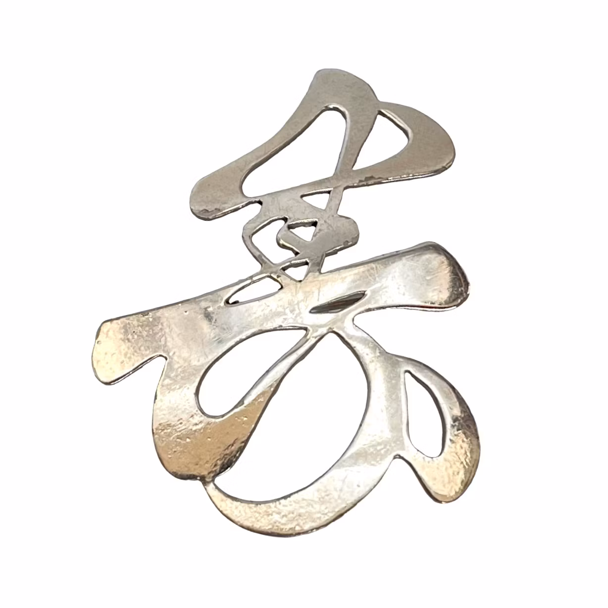 Vintage Brosch - stiliserat kinesiskt tecken för kärlek
