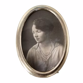 Antikt ovalt silver ram - stämplad 830S