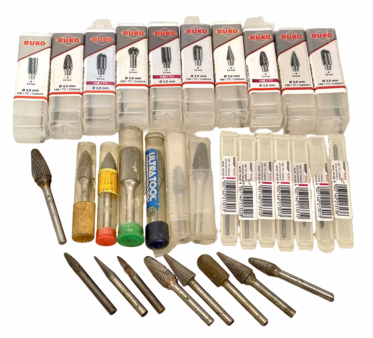 RUKO HM/TC hårdmetallfräsar - sats med flera olika modeller