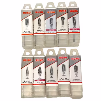 RUKO HM/TC hårdmetallfräsar - sats med flera olika modeller