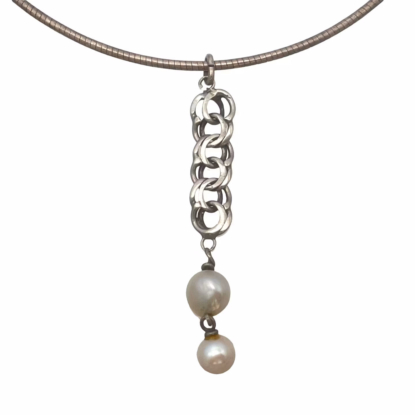 Naszyjnik ze srebra próby 925 z perłami hodowlanymi