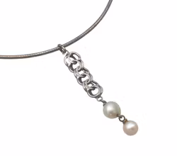 Collier en argent sterling avec perles de culture