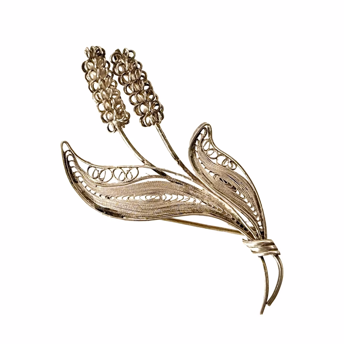 Brosch i filigran i form av blomma, 925 Sterlingsilver