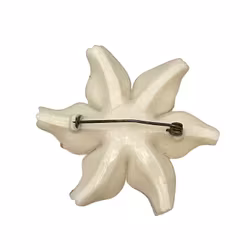Antieke gesneden celluloid broche - narcis, jaren 20