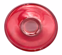 Set med röda glasassietter - Skruf glasbruk