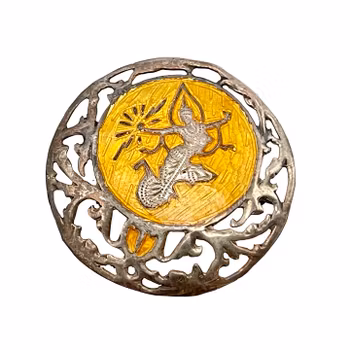 3 st silver broscher - Thailändskt hantverk