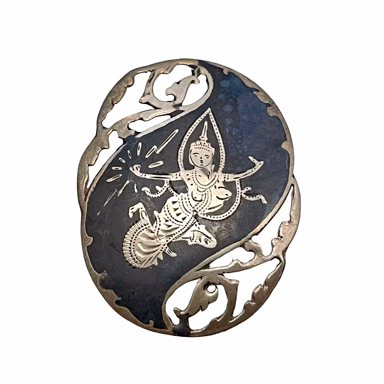 3 srebrne broszki - rękodzieło tajskie