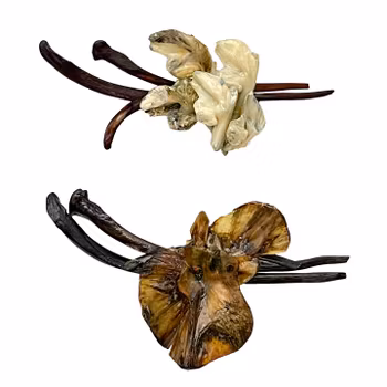 2 st vintage broscher i naturstil - Handgjorda