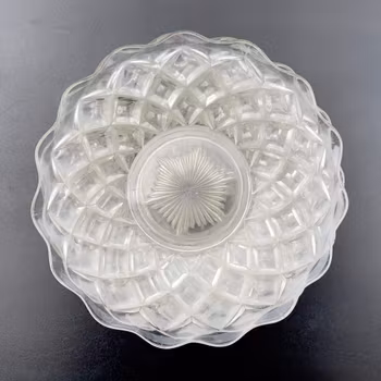 6 st. klart pressglas - Art Deco stil, 1930-tal