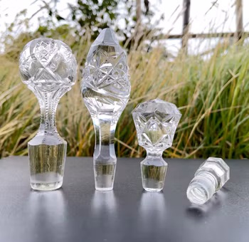 Kristallproppar / Karaffproppar i slipad kristall