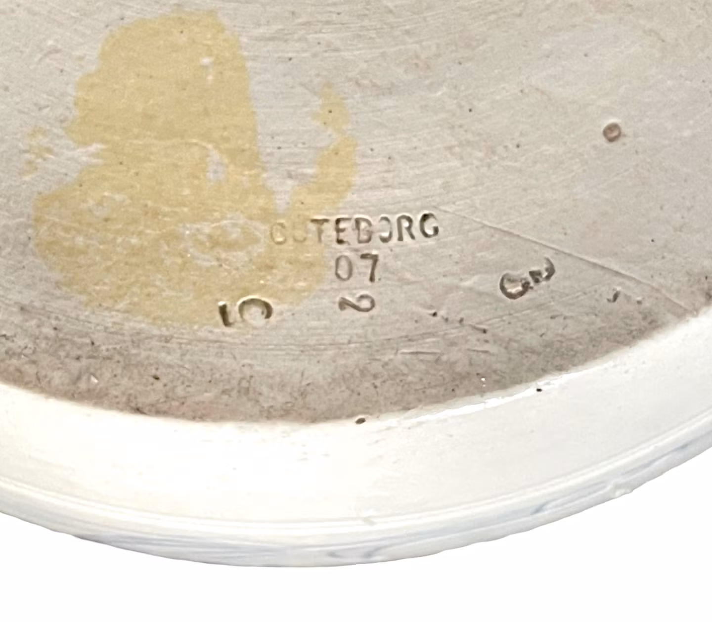 Stor antik Göteborg kruka - Blå blomdekor och handtag