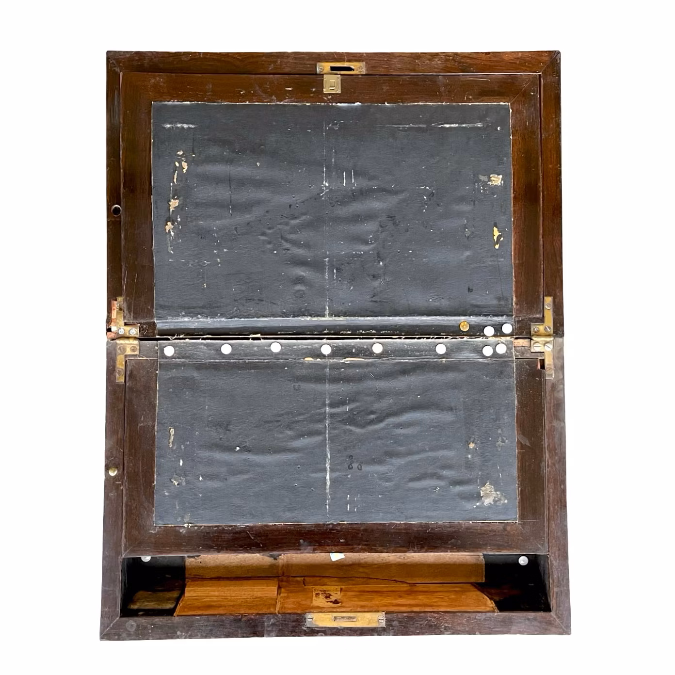 Antik Engelsk skrivlåda i mahogny med mässingsbeslag - 1800-tal