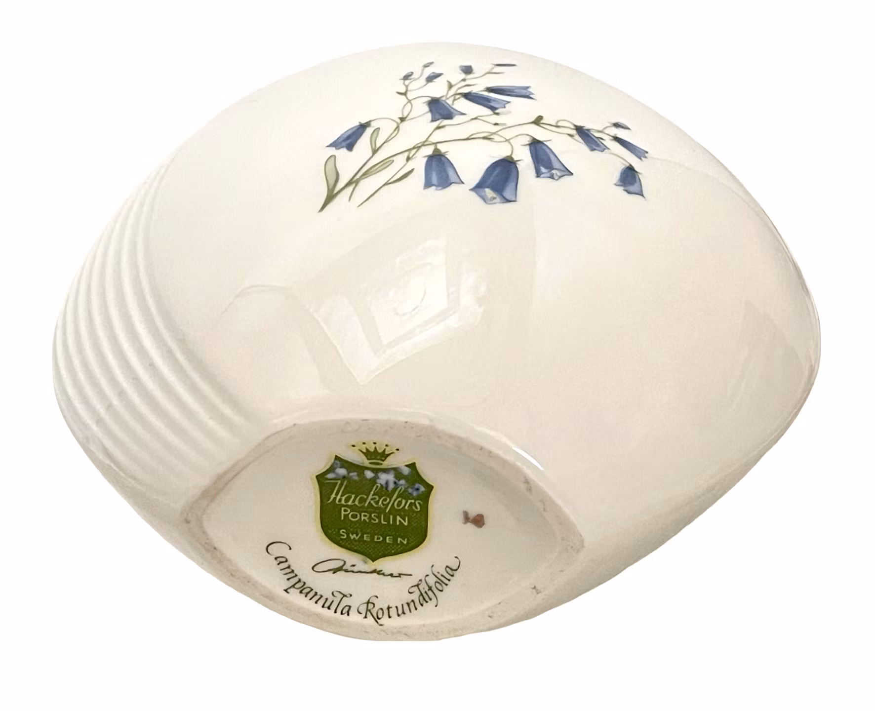 Hackefors Porslin vas - Campanula Rotundifolia (blåklocka) - Sverige