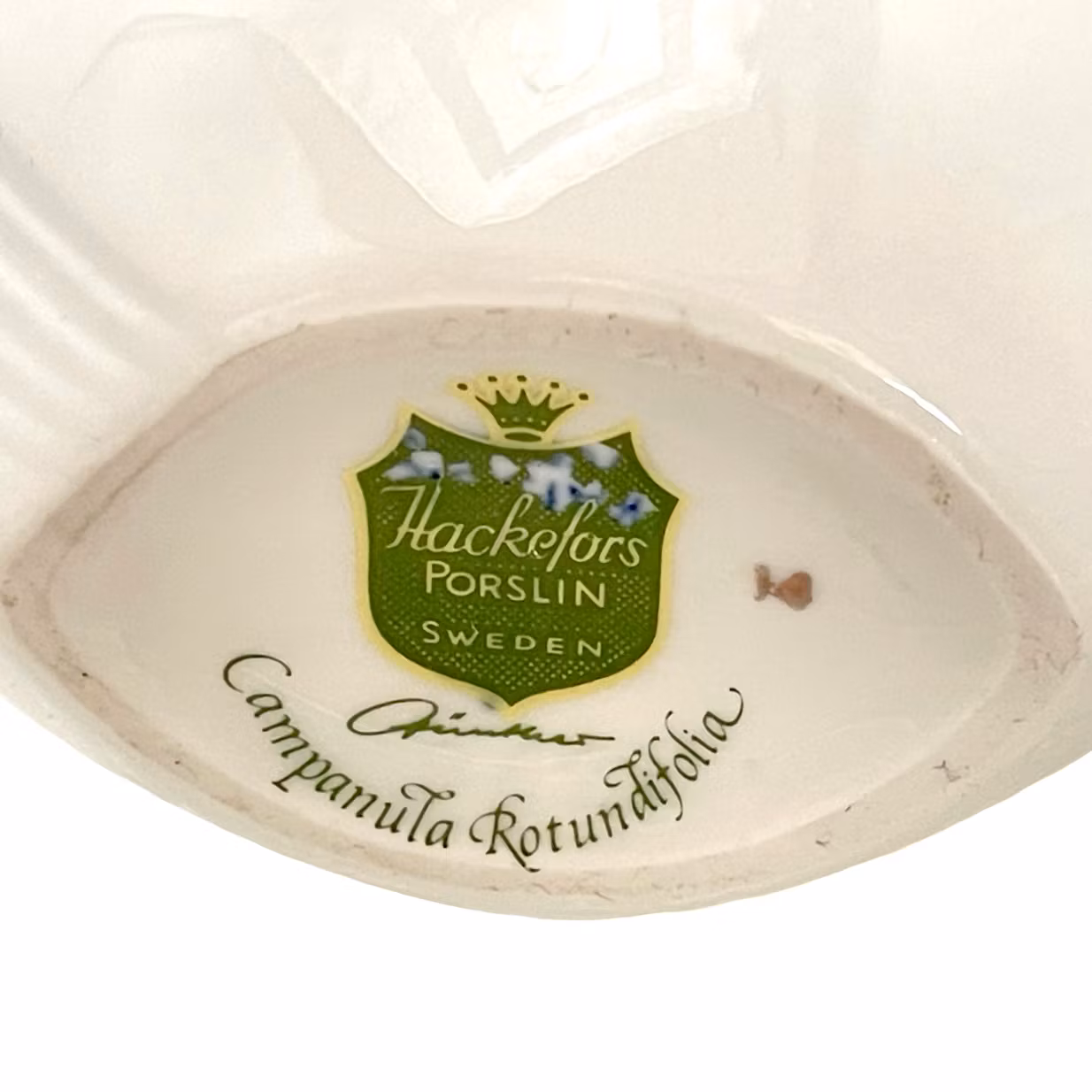 Hackefors Porslin vas - Campanula Rotundifolia (blåklocka) - Sverige