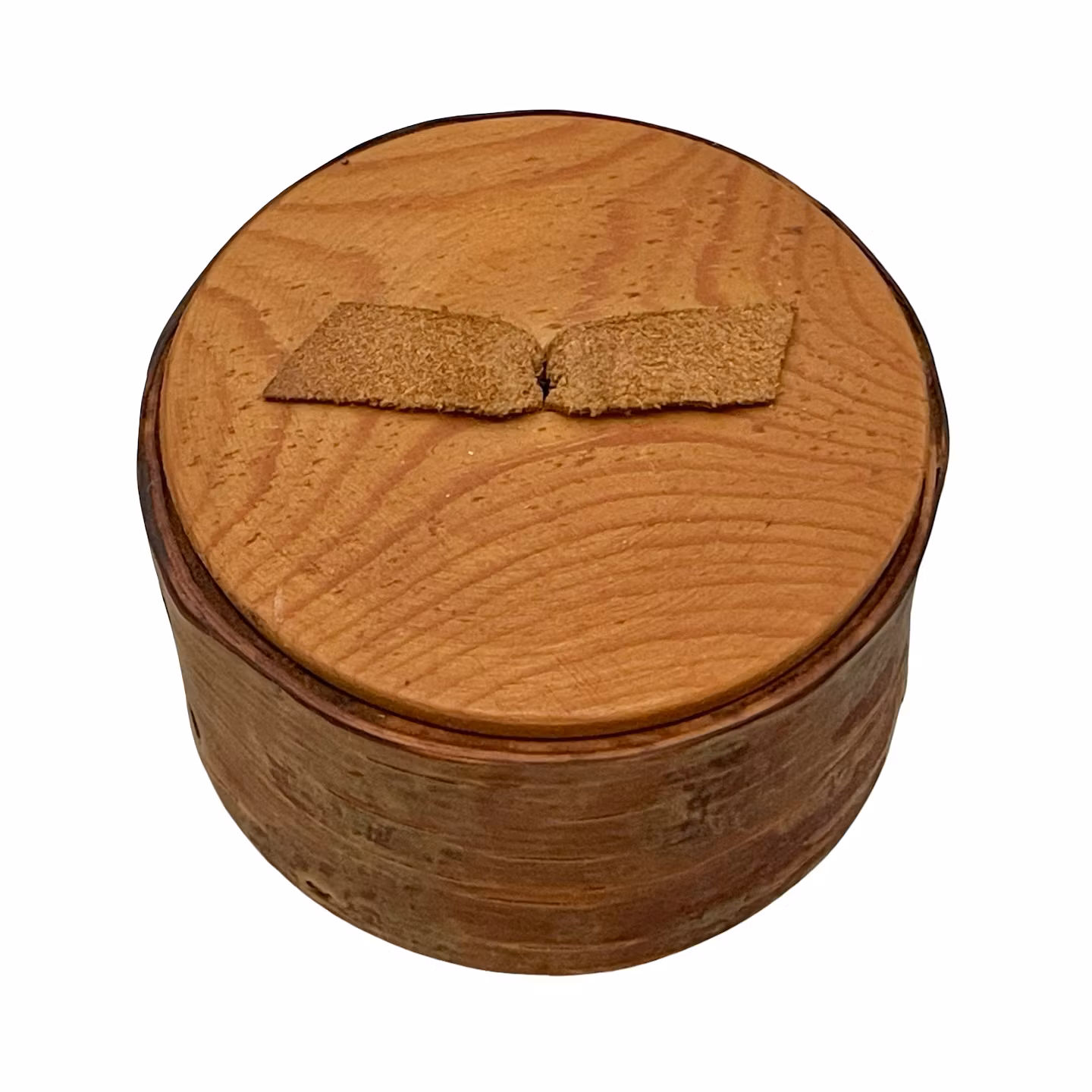 Handgjord liten näverask med lock - signerad