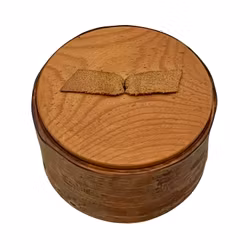 Handgjord liten näverask med lock - signerad