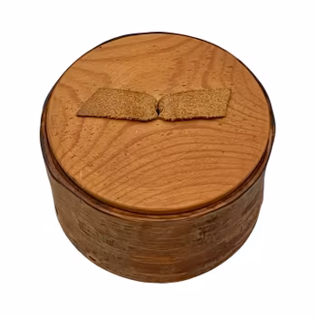 Handgjord liten näverask med lock - signerad