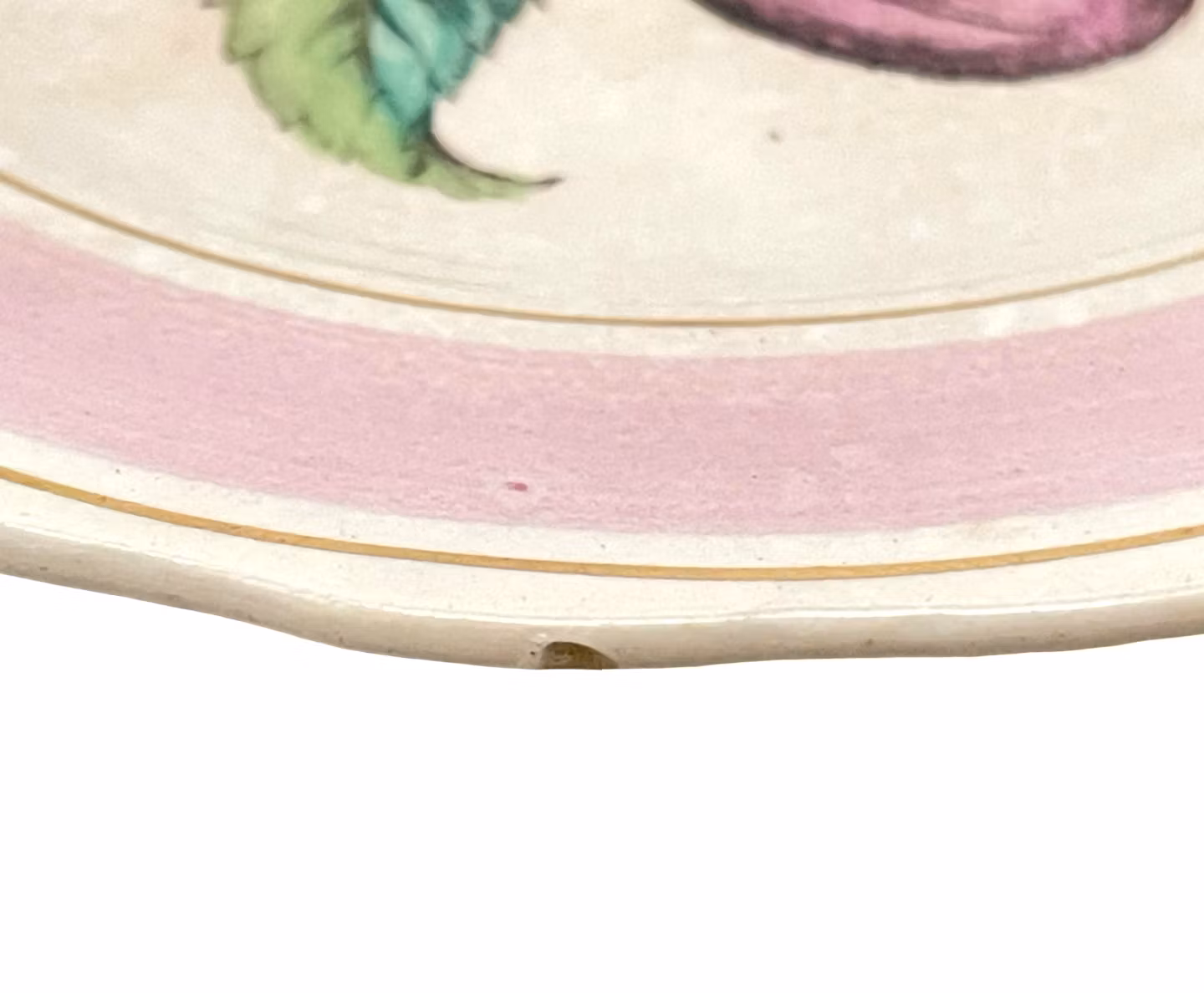 7 st antika assietter med fruktmotiv - Rörstrand, 1800-tal