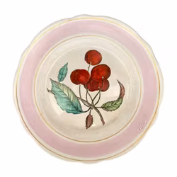 7 st antika assietter med fruktmotiv - Rörstrand, 1800-tal