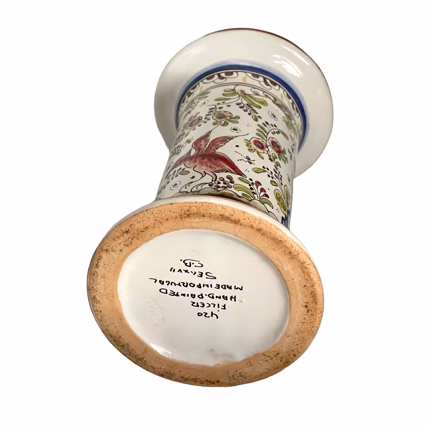 Filcer Portugal - Handmålad vas med djur och blomdekor