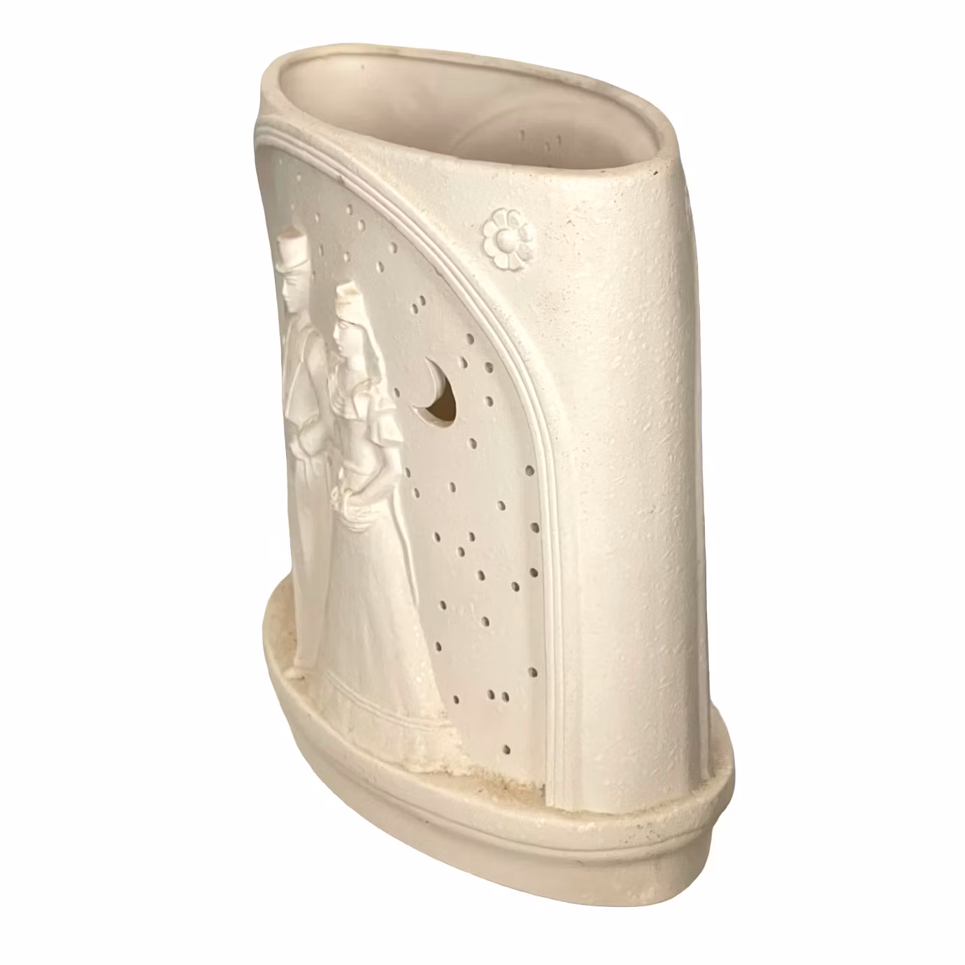 Kanadensisk lykta i keramik - Brudpar i relief